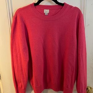Pink Crewneck Sweater with Soft Texture